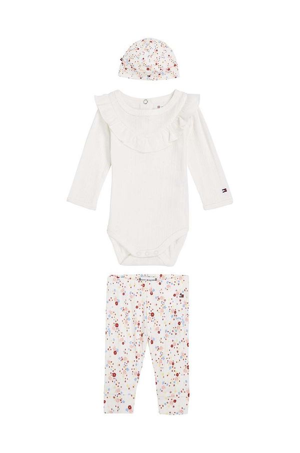 Tommy Hilfiger Pamučni komplet za bebe Tommy Hilfiger 3-pack boja: ružičasta, KN0KN01897