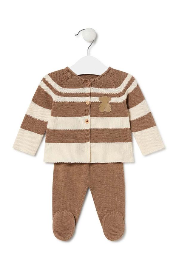 Tous Pamučni komplet za bebe Tous Tricot boja: bež, Tricot.2101