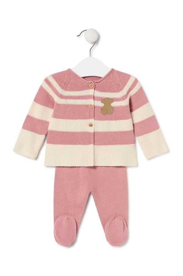 Tous Pamučni komplet za bebe Tous Tricot boja: ružičasta, Tricot.2101