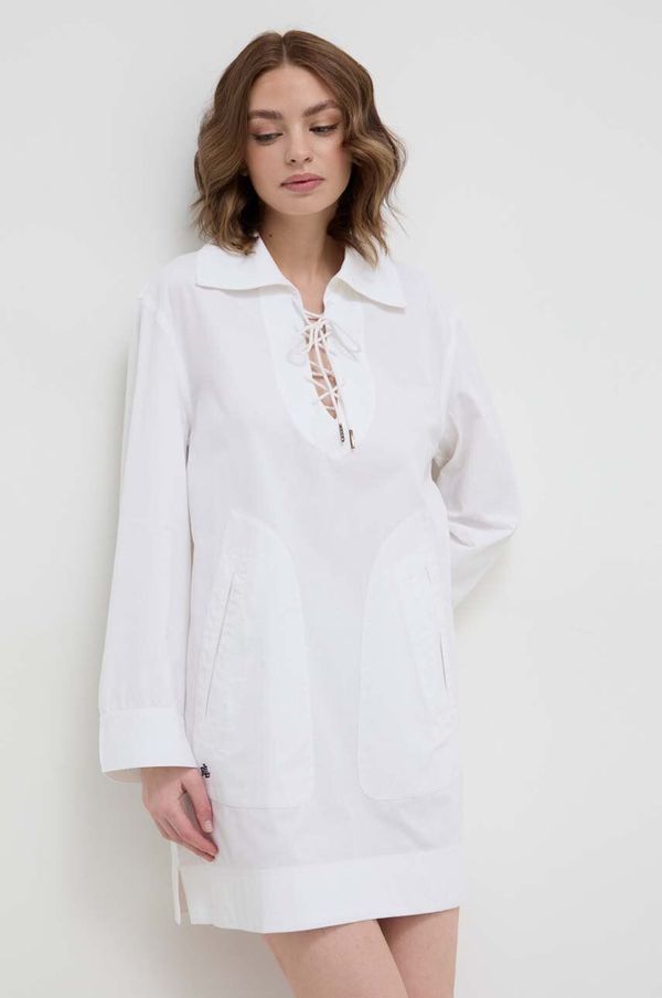 Lauren Ralph Lauren Pamučni ogrtač za plažu Lauren Ralph Lauren boja: bijela