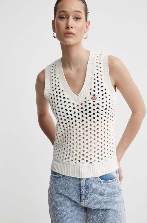 Dickies Pamučni prsluk Dickies INGALLS VEST W boja: bež, DK0A4YT3