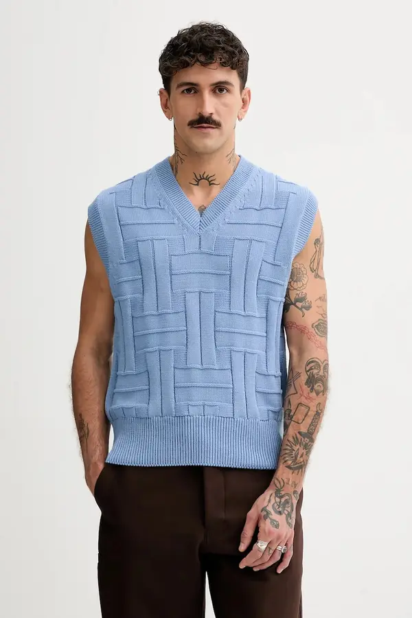 Kenzo Pamučni prsluk Kenzo Weave