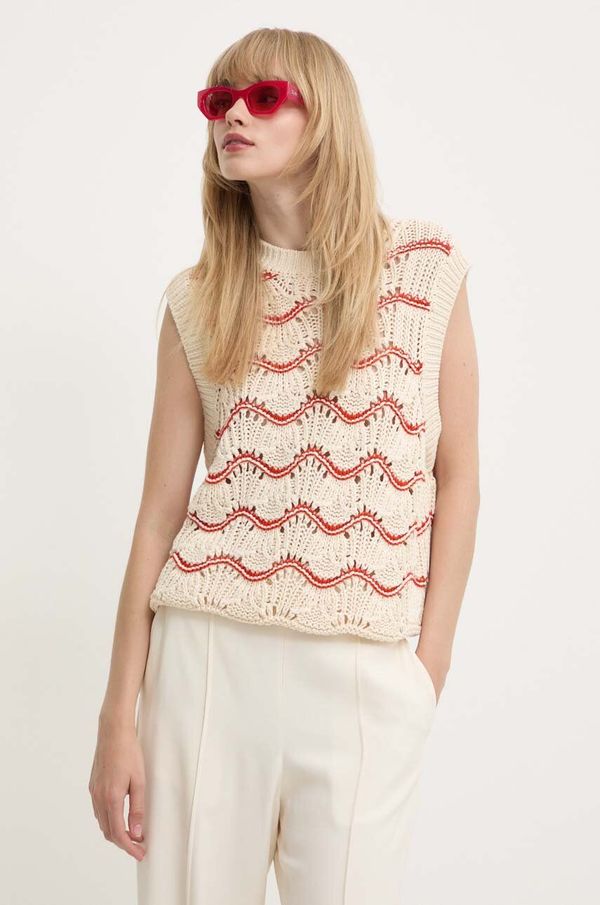 Stine Goya Pamučni prsluk Stine Goya boja: bež, SG5949