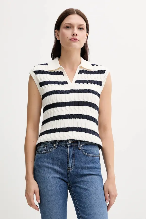 Tommy Hilfiger Pamučni prsluk Tommy Hilfiger