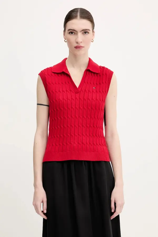 Tommy Hilfiger Pamučni prsluk Tommy Hilfiger