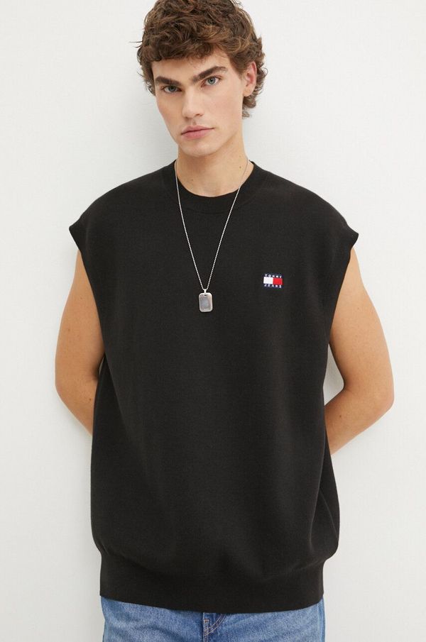 Tommy Jeans Pamučni prsluk Tommy Jeans boja: crna, DM0DM19194
