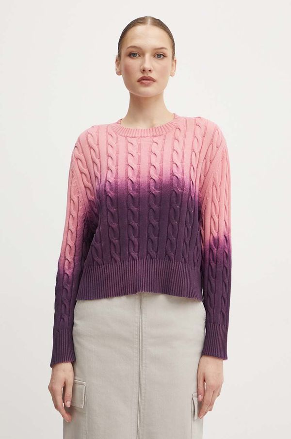 Boss Orange Pamučni pulover Boss Orange boja: ružičasta, 50519156