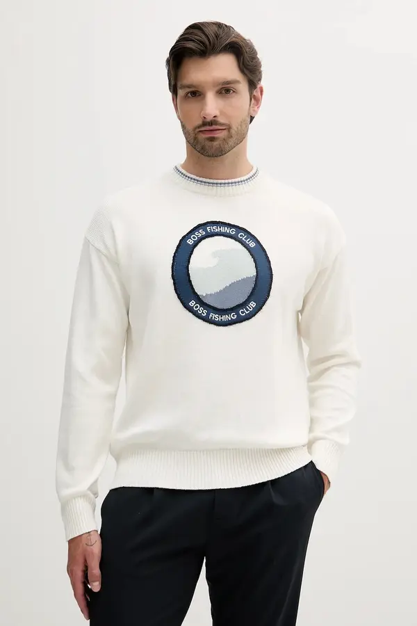 BOSS Orange Pamučni pulover BOSS Orange