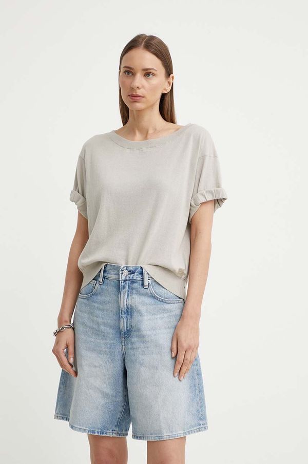 G-Star Raw Pamučni pulover G-Star Raw boja: bež, lagani, D24596-D597