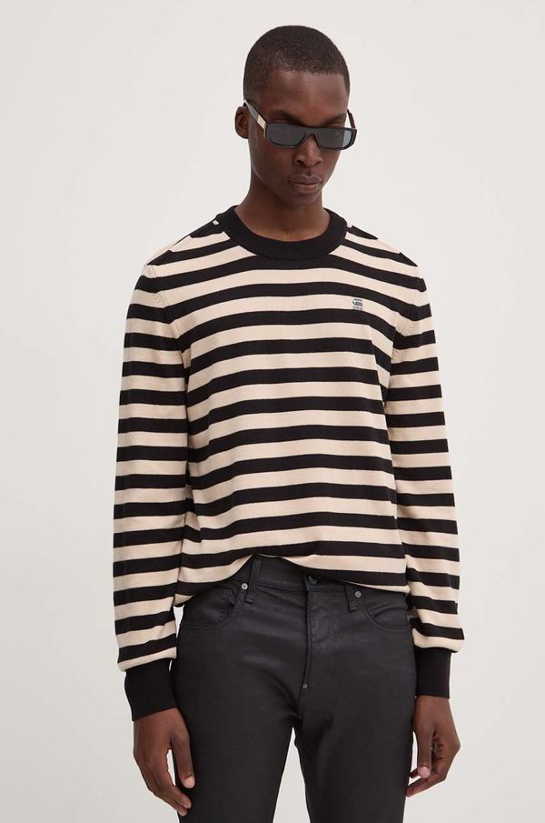 G-Star Raw Pamučni pulover G-Star Raw boja: crna, D25155-D840