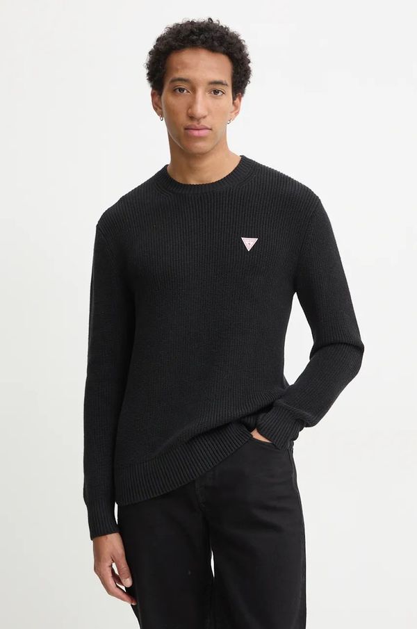 Guess Jeans Pamučni pulover Guess Jeans boja: crna, M4BR30 Z3HM1