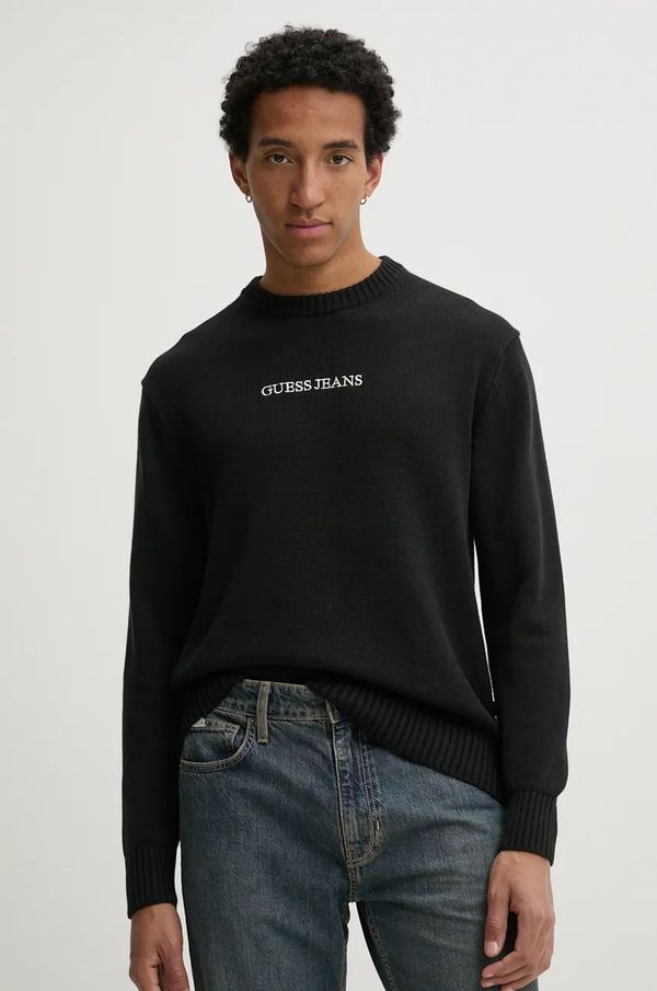 Guess Jeans Pamučni pulover Guess Jeans boja: crna, M4BR31 Z3HM1
