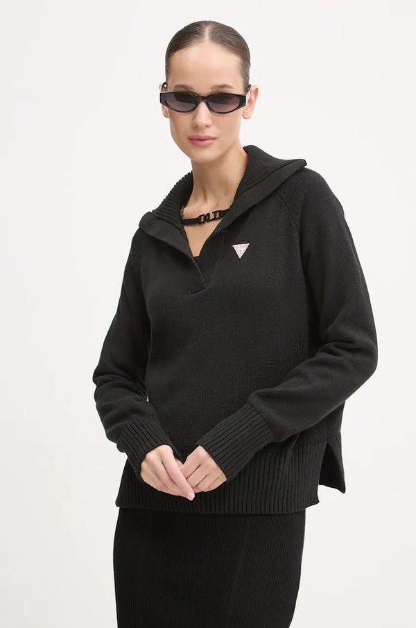 Guess Jeans Pamučni pulover Guess Jeans boja: crna, W4BR14 Z3HM1