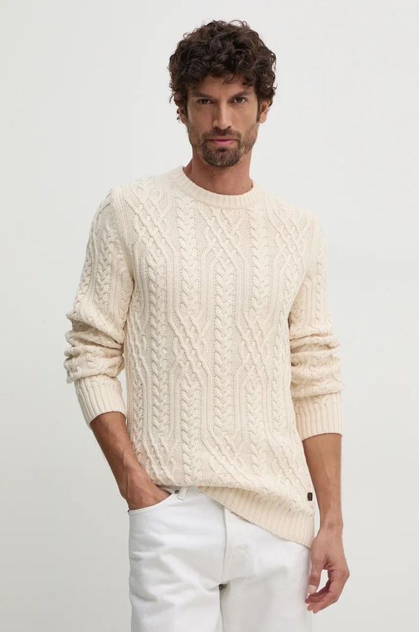 Joop! Pamučni pulover Joop! boja: bež, 30043085