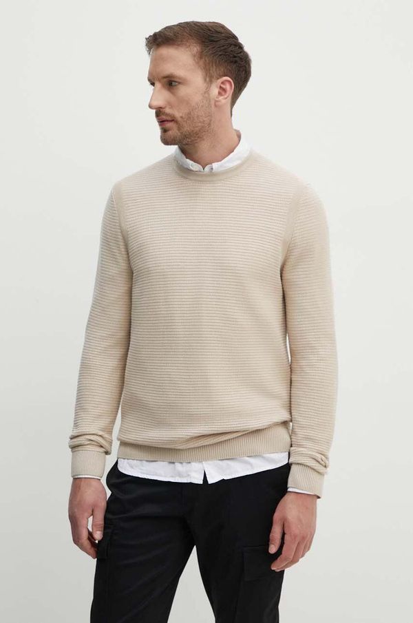 Joop! Pamučni pulover Joop! boja: bež, lagani, 30042404