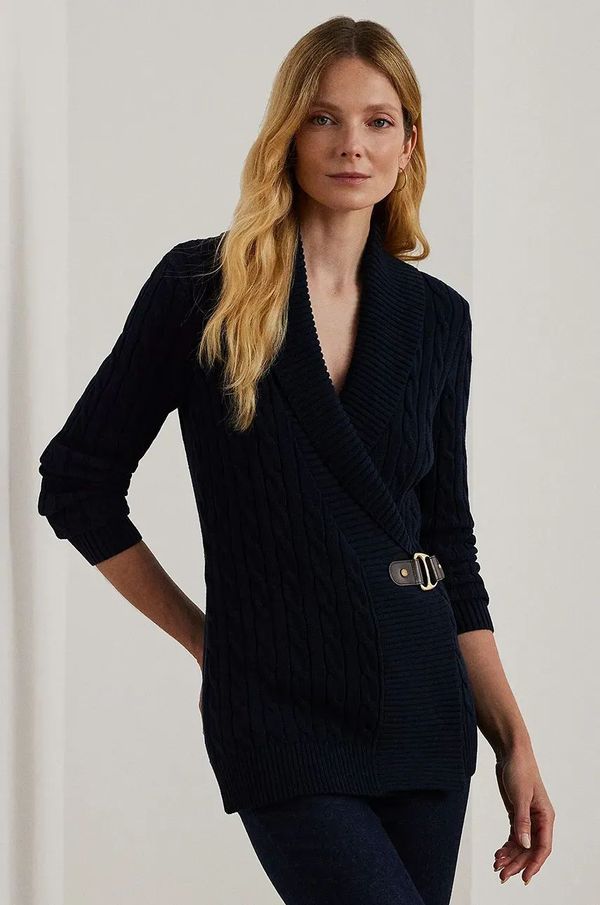 Lauren Ralph Lauren Pamučni pulover Lauren Ralph Lauren boja: smeđa, lagani