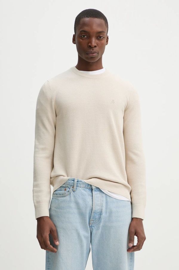 Marc O'Polo Pamučni pulover Marc O'Polo boja: bež, lagani, 520502360074