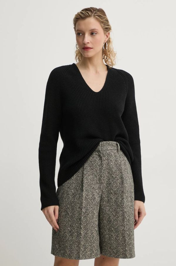 Marc O'Polo Pamučni pulover Marc O'Polo boja: crna, 500605960097