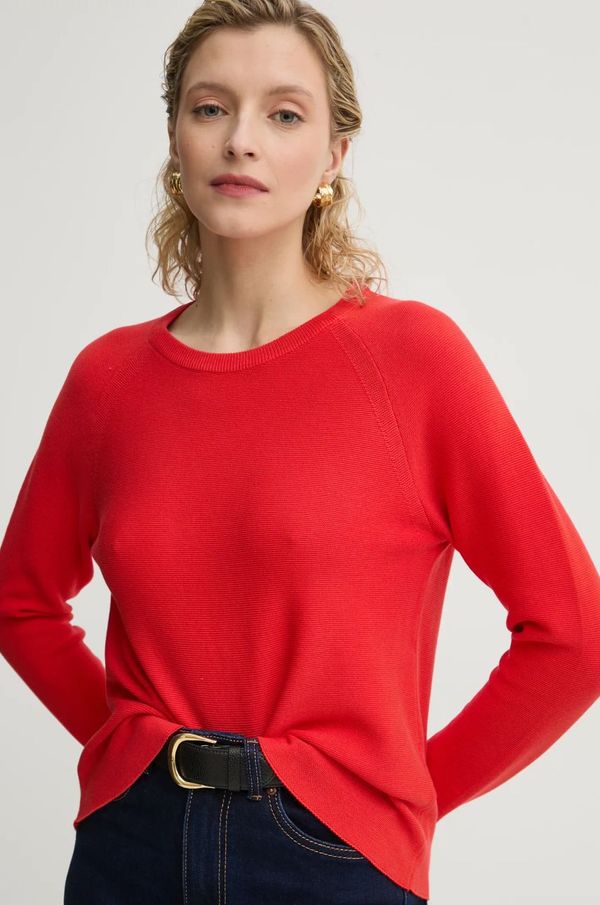 Marc O'Polo Pamučni pulover Marc O'Polo boja: crvena, lagani, 5000005786