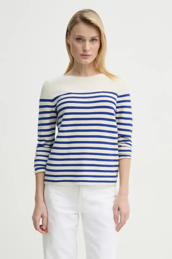 Marc O'Polo Pamučni pulover Marc O'Polo za žene, boja: bež, lagani, 502600660123