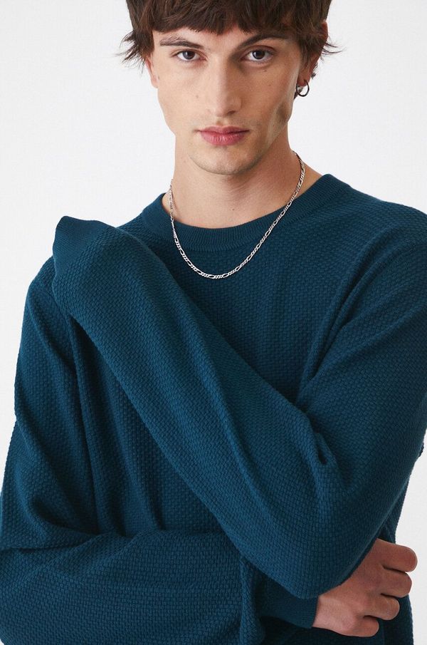 Medicine Pamučni pulover Medicine boja: tirkizna, lagani