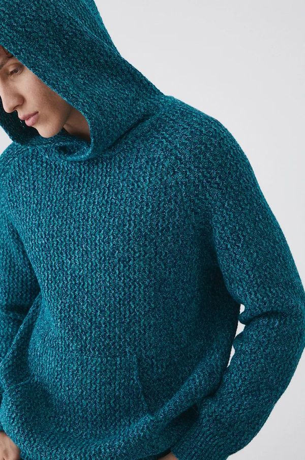 Medicine Pamučni pulover Medicine za muškarce, boja: tirkizna, topli