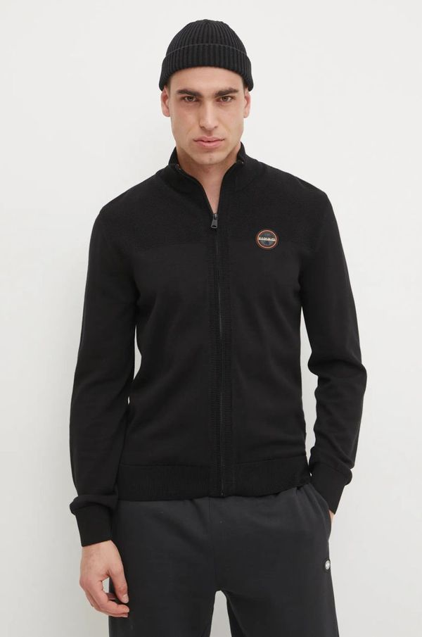 Napapijri Pamučni pulover Napapijri Derri boja: crna, NP0A4HMB0411