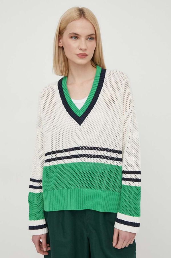 Pepe Jeans Pamučni pulover Pepe Jeans boja: bež