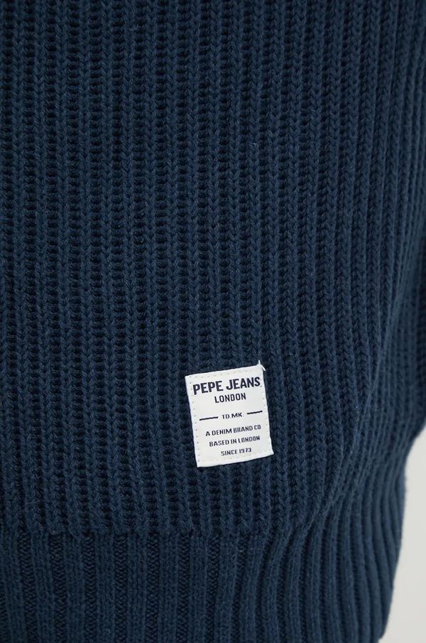 Pepe Jeans Pamučni pulover Pepe Jeans COLIN HOODIE boja: tamno plava, PM702467