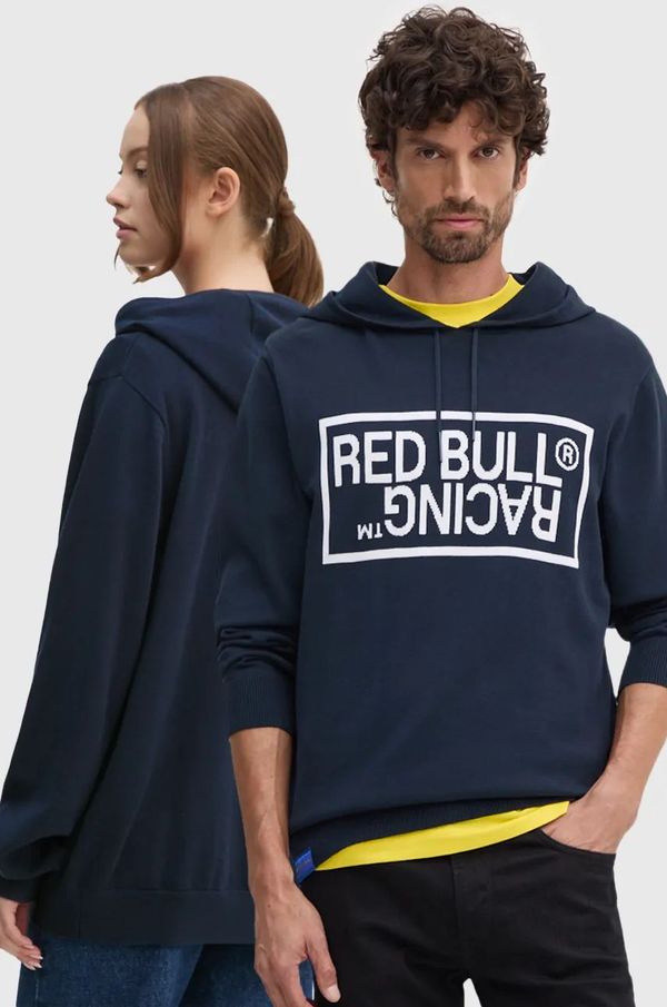Red Bull Racing x Pepe Jeans Pamučni pulover Red Bull Racing x Pepe Jeans boja: tamno plava, lagani, RU700003