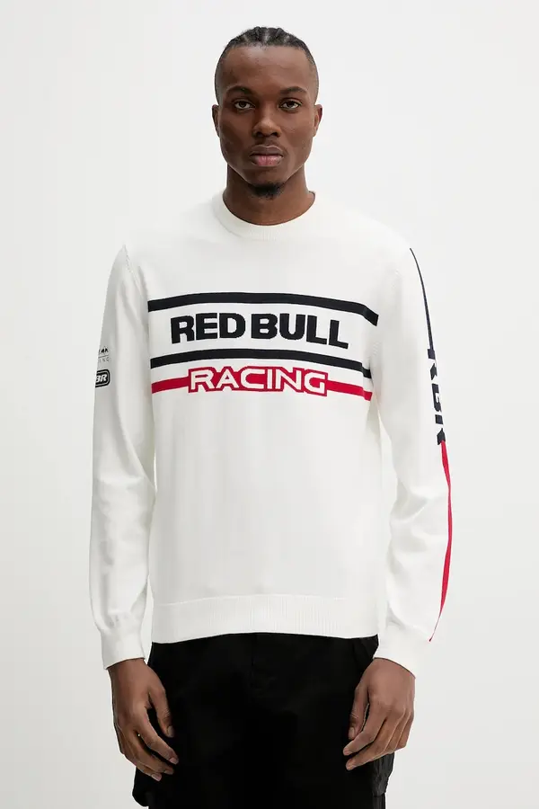 Red Bull Racing x Pepe Jeans Pamučni pulover Red Bull Racing x Pepe Jeans KNITTED MOTO CREW
