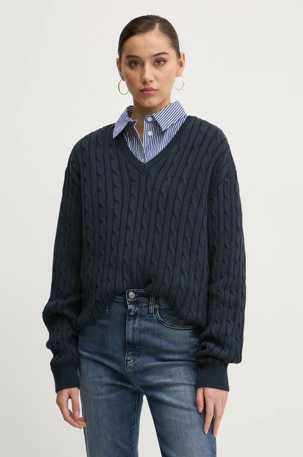 Superdry Pamučni pulover Superdry boja: tamno plava, W6110588A-98T