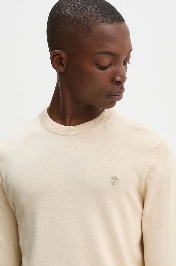 Timberland Pamučni pulover Timberland boja: bež, lagani, TB0A2BMMEFL1