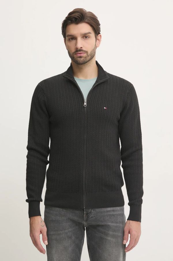 Tommy Hilfiger Pamučni pulover Tommy Hilfiger boja: crna, MW0MW37402