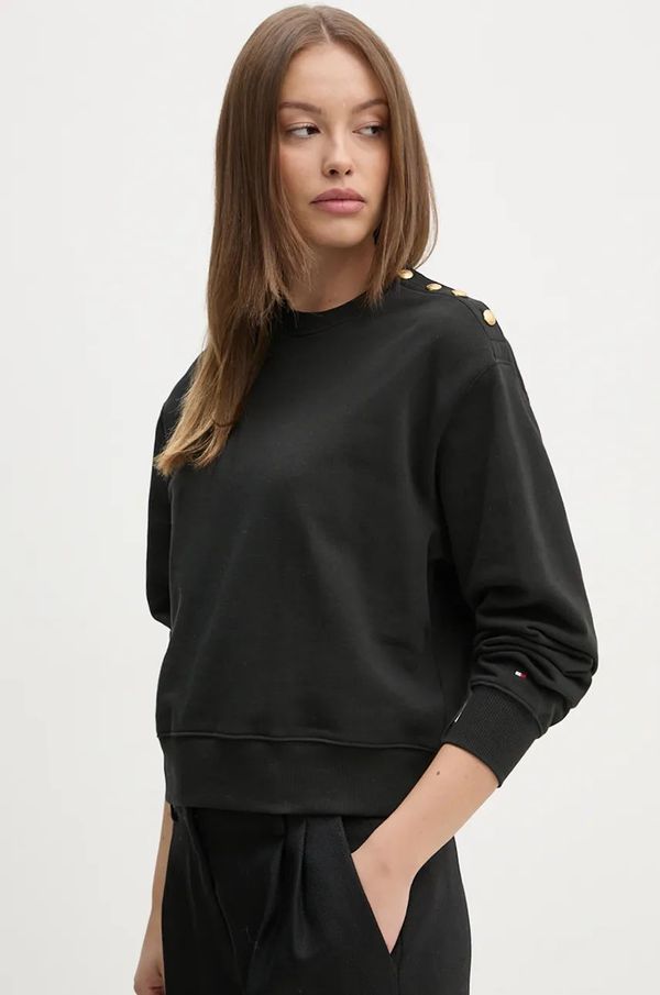 Tommy Hilfiger Pamučni pulover Tommy Hilfiger boja: crna, WW0WW43606