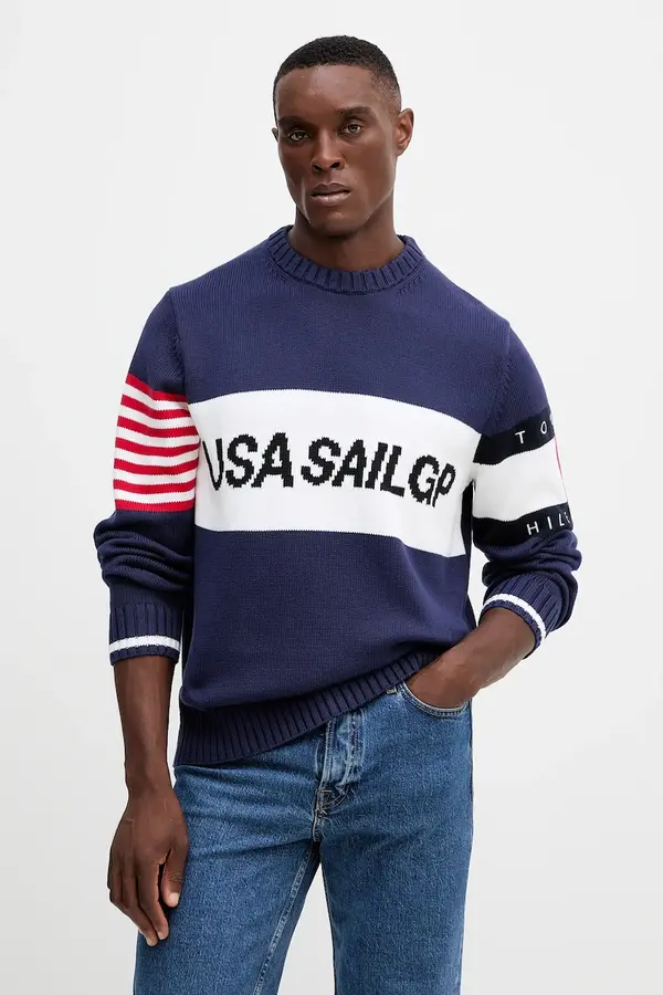 Tommy Hilfiger Pamučni pulover Tommy Hilfiger x SAIL GP