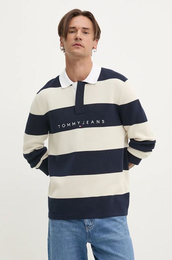 Tommy Jeans Pamučni pulover Tommy Jeans boja: tamno plava, DM0DM19443