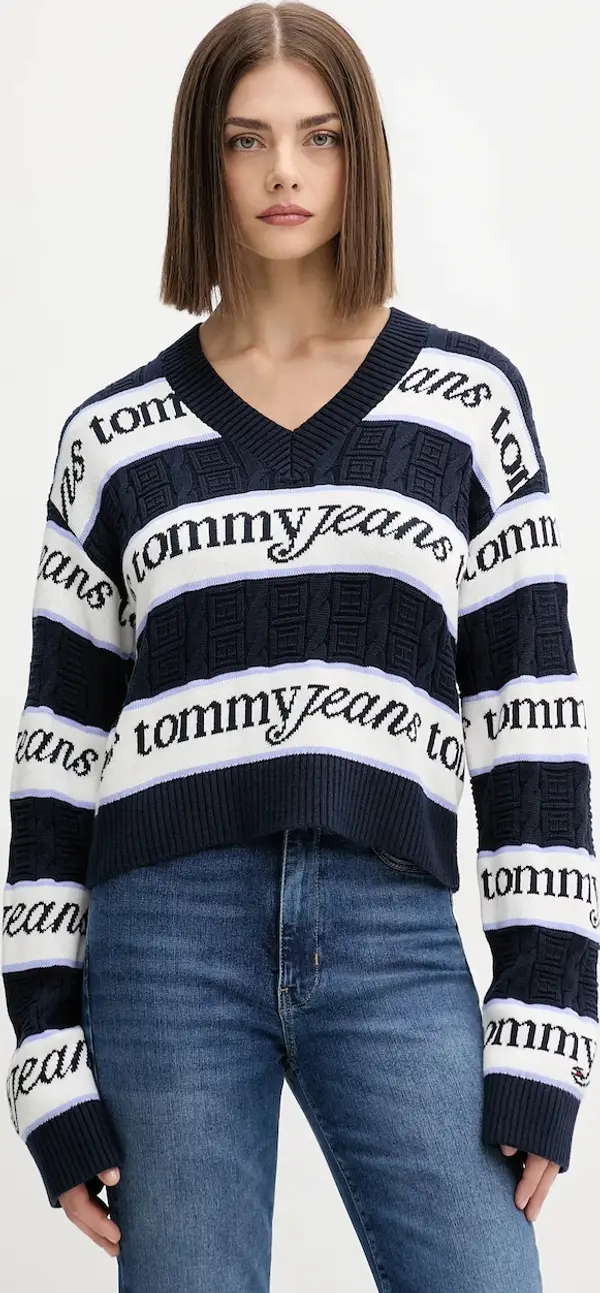 Tommy Jeans Pamučni pulover Tommy Jeans