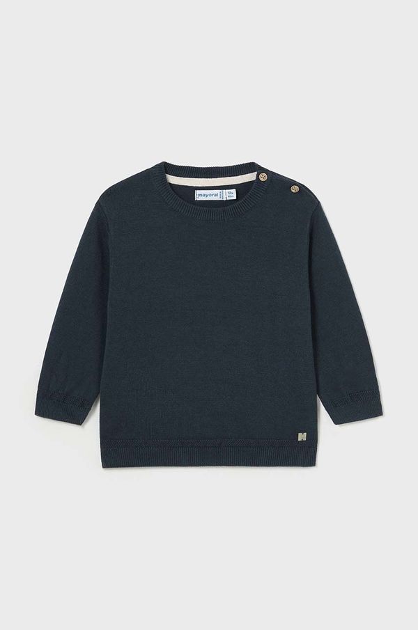 Mayoral Pamučni pulover za bebe Mayoral boja: tamno plava, lagani, 309