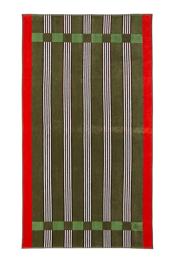 Boss Pamučni ručnik za plažu BOSS VENTO Kaki 90 x 160 cm