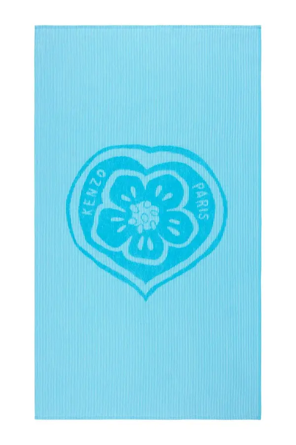 Kenzo Pamučni ručnik za plažu Kenzo KHEART Turquoise 90 x 160 cm