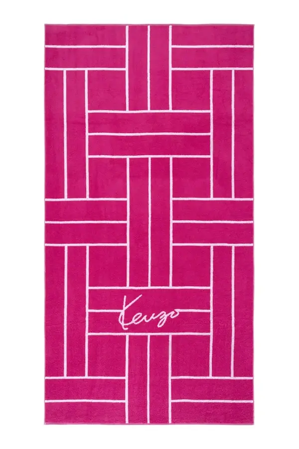 Kenzo Pamučni ručnik za plažu Kenzo KTATAMI Fuchsia 90 x 170 cm