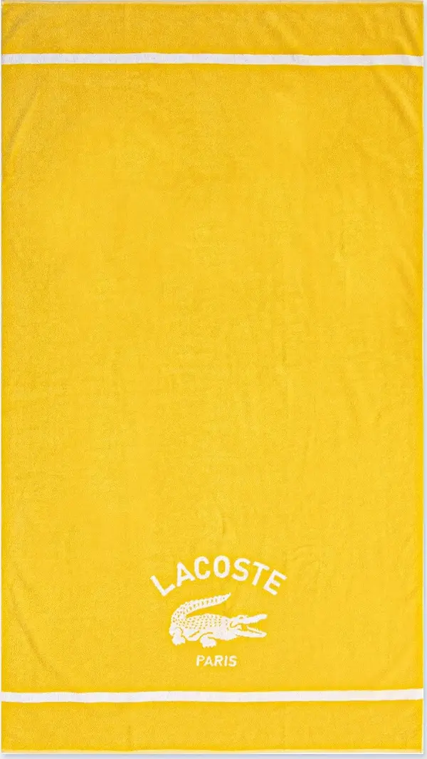 Lacoste Pamučni ručnik za plažu Lacoste LORIGINE Jaune 90 x 160 cm