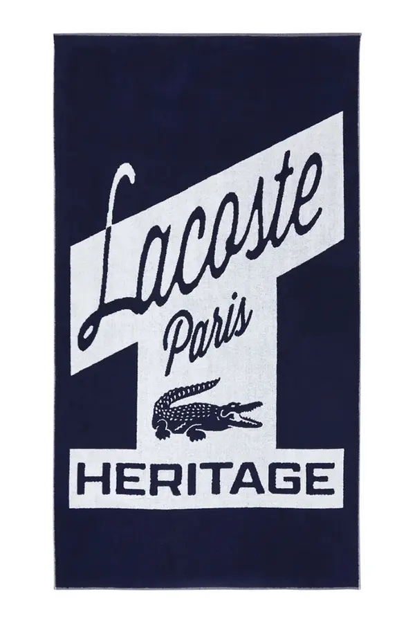 Lacoste Pamučni ručnik za plažu Lacoste LRETRO Marine 90 x 160 cm
