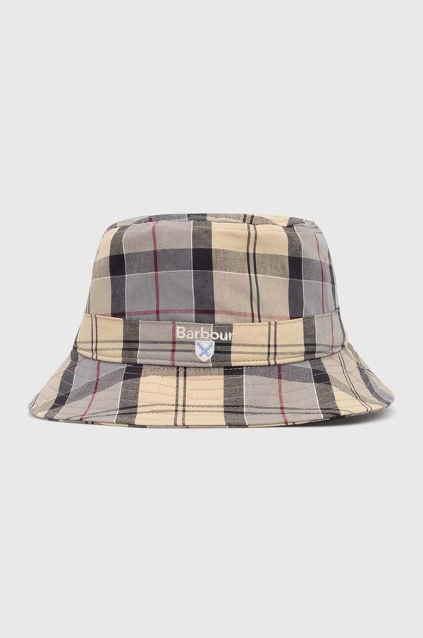 Barbour Pamučni šešir Barbour Tartan Bucket Hat boja: bež, pamučni, MHA0618
