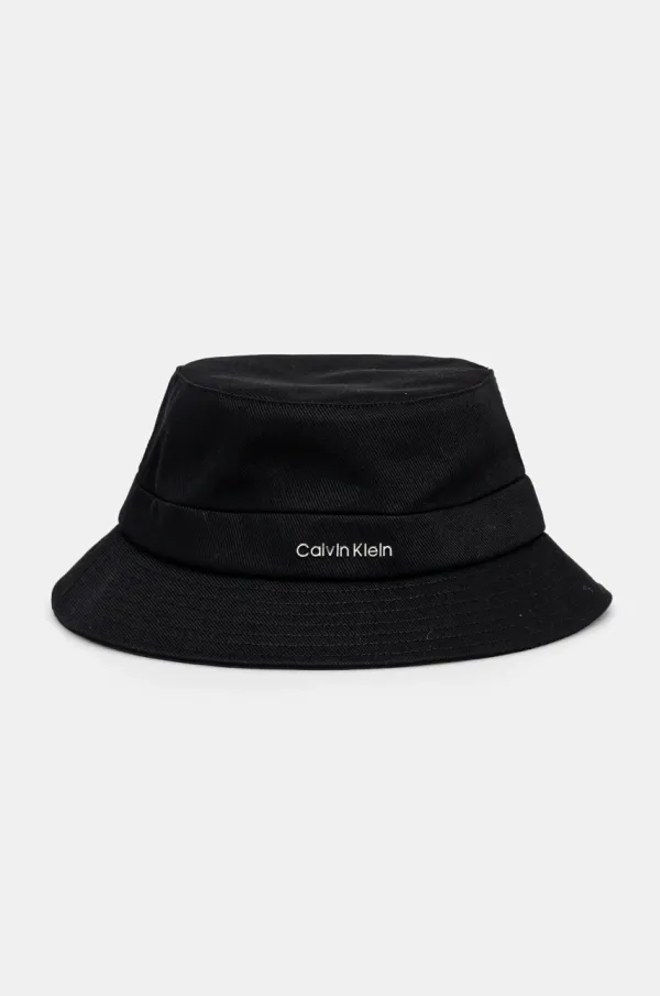 Calvin Klein Pamučni šešir Calvin Klein boja: crna, pamučni, K60K613161