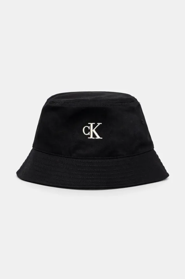 Calvin Klein Jeans Pamučni šešir Calvin Klein Jeans boja: crna, pamučni, LV04K5020G