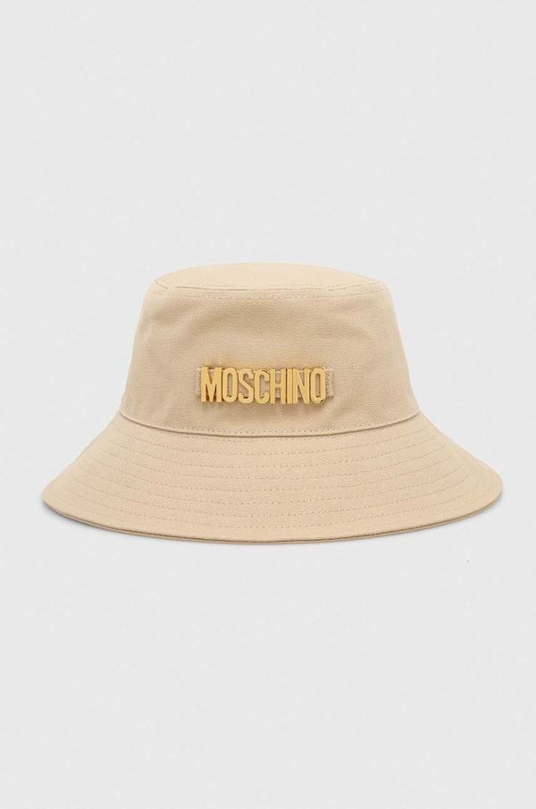 Moschino Pamučni šešir Moschino boja: bež, pamučni