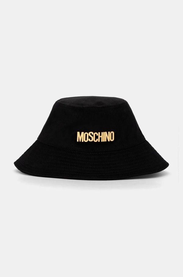Moschino Pamučni šešir Moschino boja: crna, pamučni