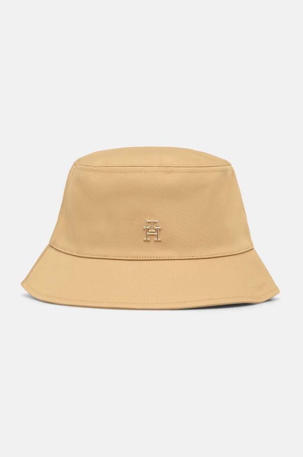 Tommy Hilfiger Pamučni šešir Tommy Hilfiger boja: bež, pamučni, AW0AW16781